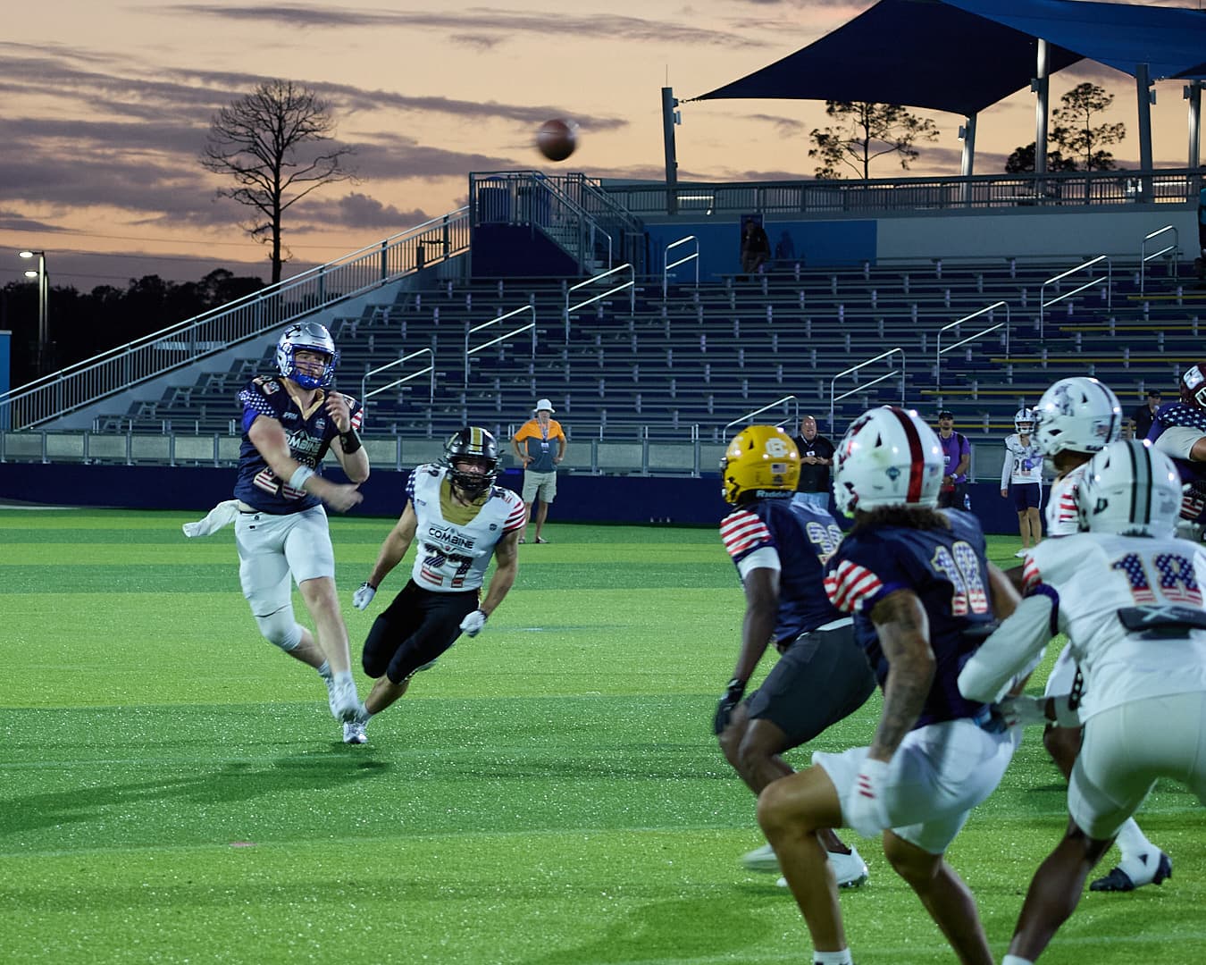 National Scouting Combine — on-field action photography.